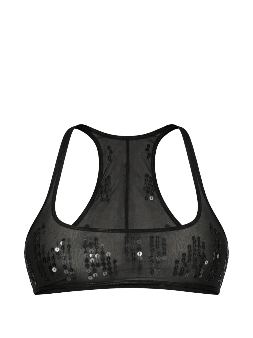 Rick Owens Lilies Unhorny sequin-embellished top - Nero