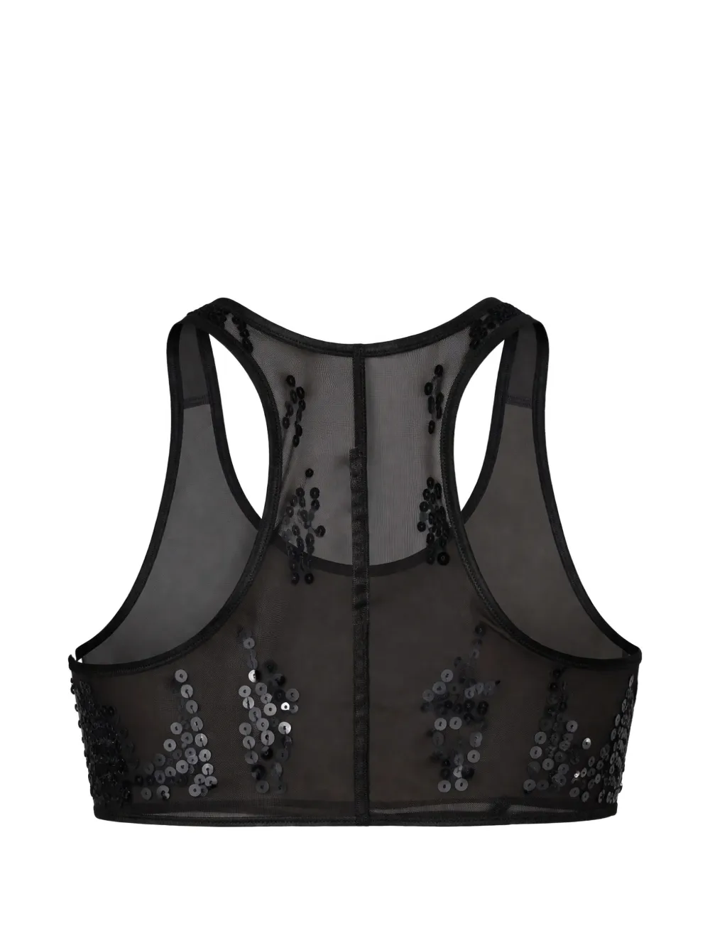 Rick Owens Lilies Unhorny top met pailletten Zwart