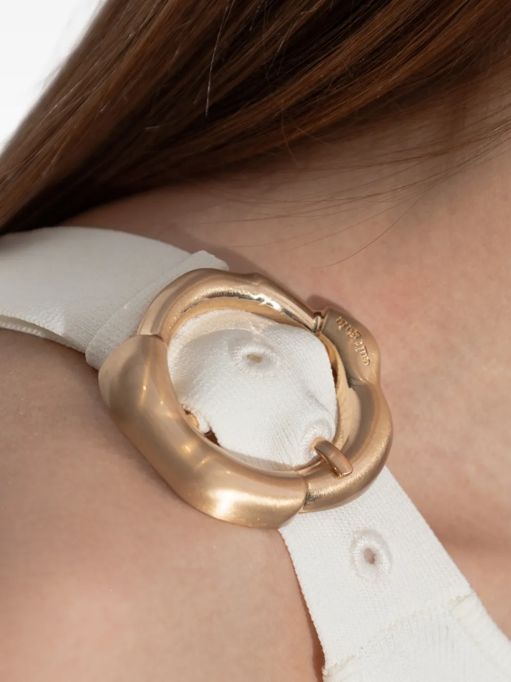 Cult Gaia Valeria asymmetrische top met ringdetail Wit