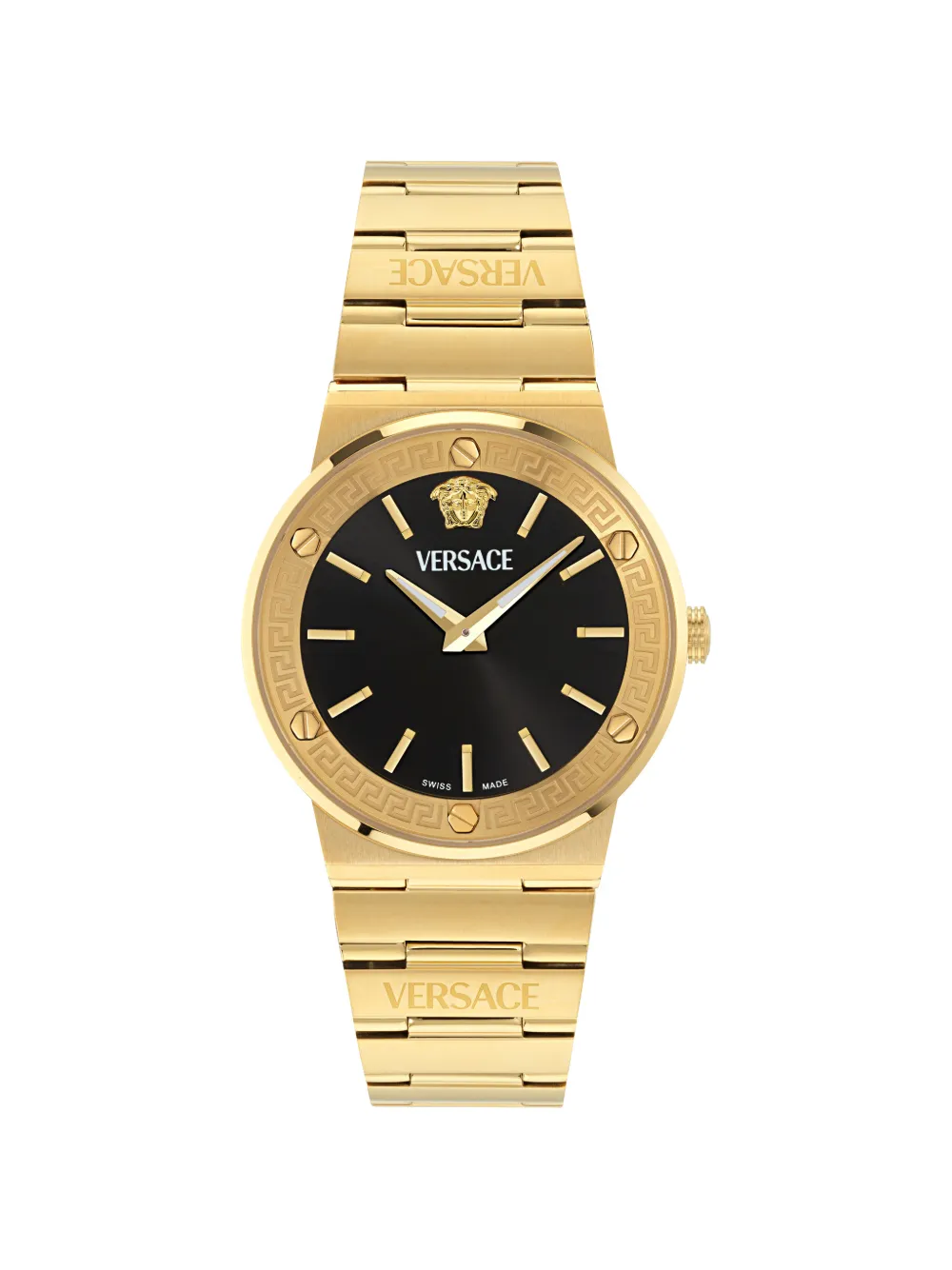 Versace Greca Logo Aereo 38mm Watch In Gold