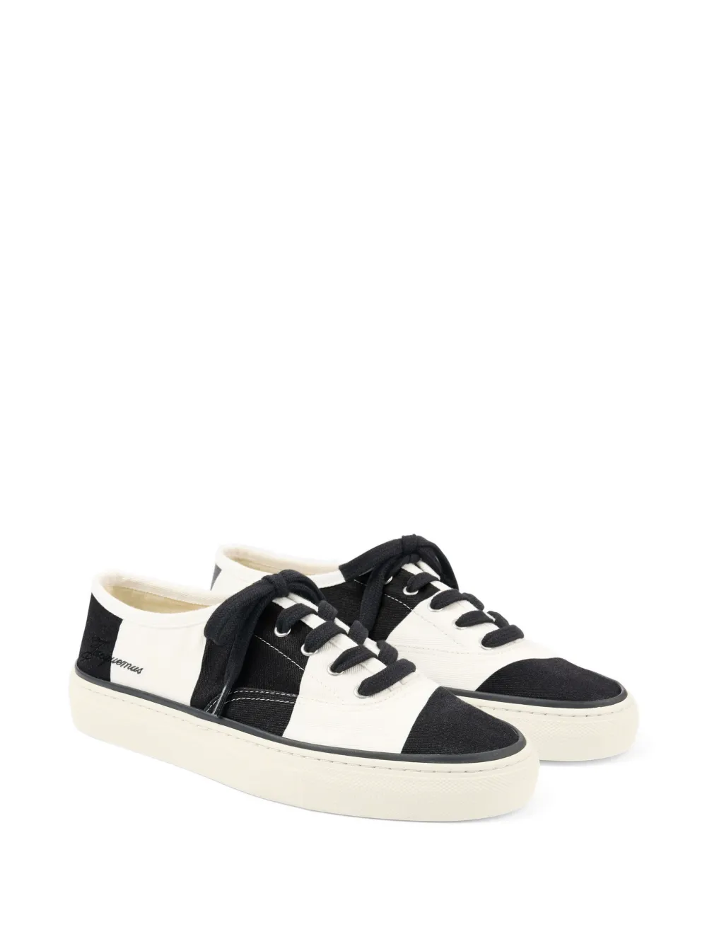 Jacquemus Féfé panelled lace-up sneakers - Nero