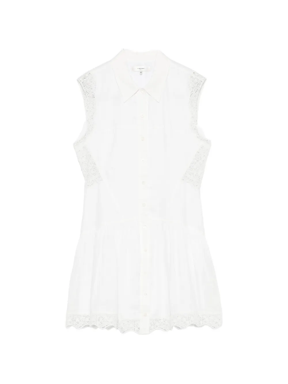 FRAME embroidered mini dress - Weiß