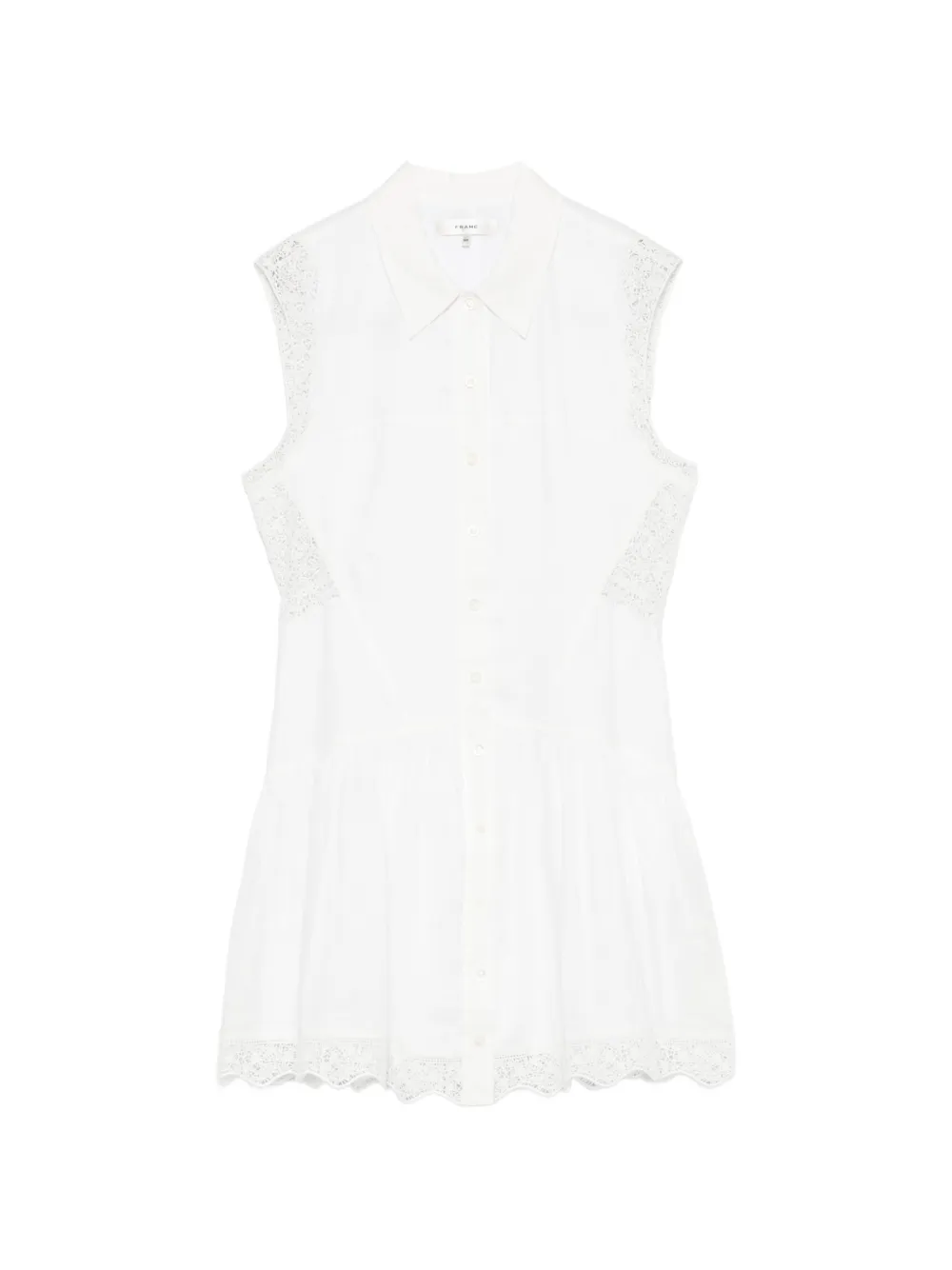FRAME embroidered mini dress - Weiß