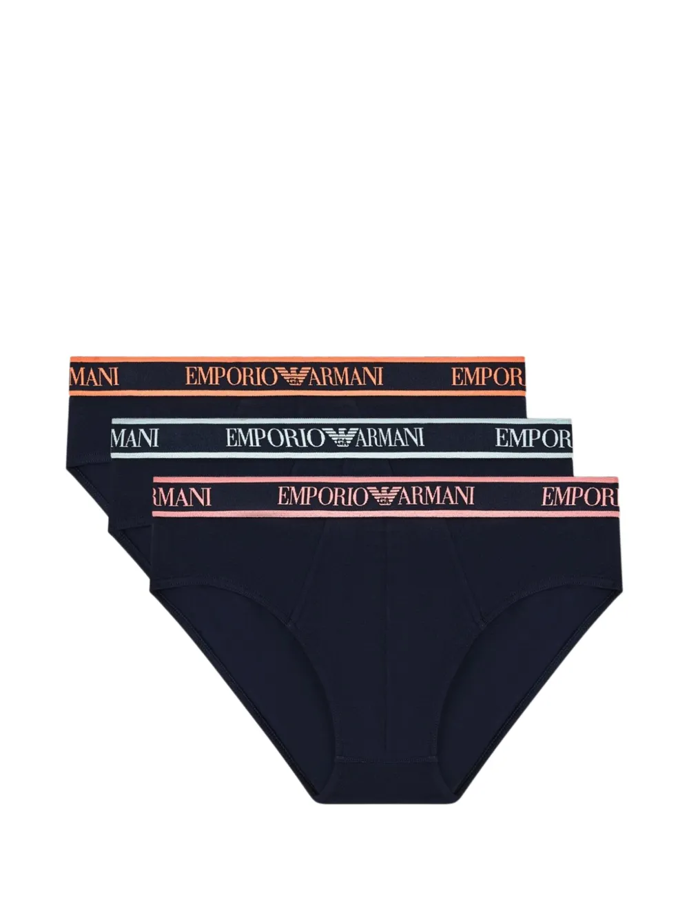 Emporio Armani logo-waistband boxers set (set of three) - Blu