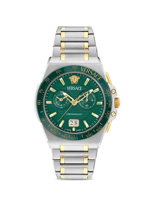 Versace グレカ 43mm 腕時計 | グリーン | FARFETCH JP