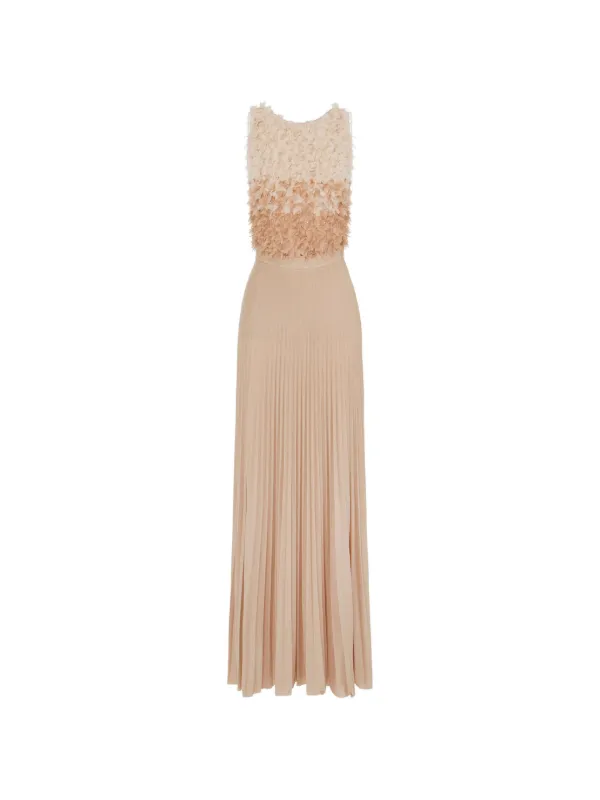 Abito Red Carpet in tulle e jersey lurex abr4462e2 elisabetta franchi Carne/Burro / 44