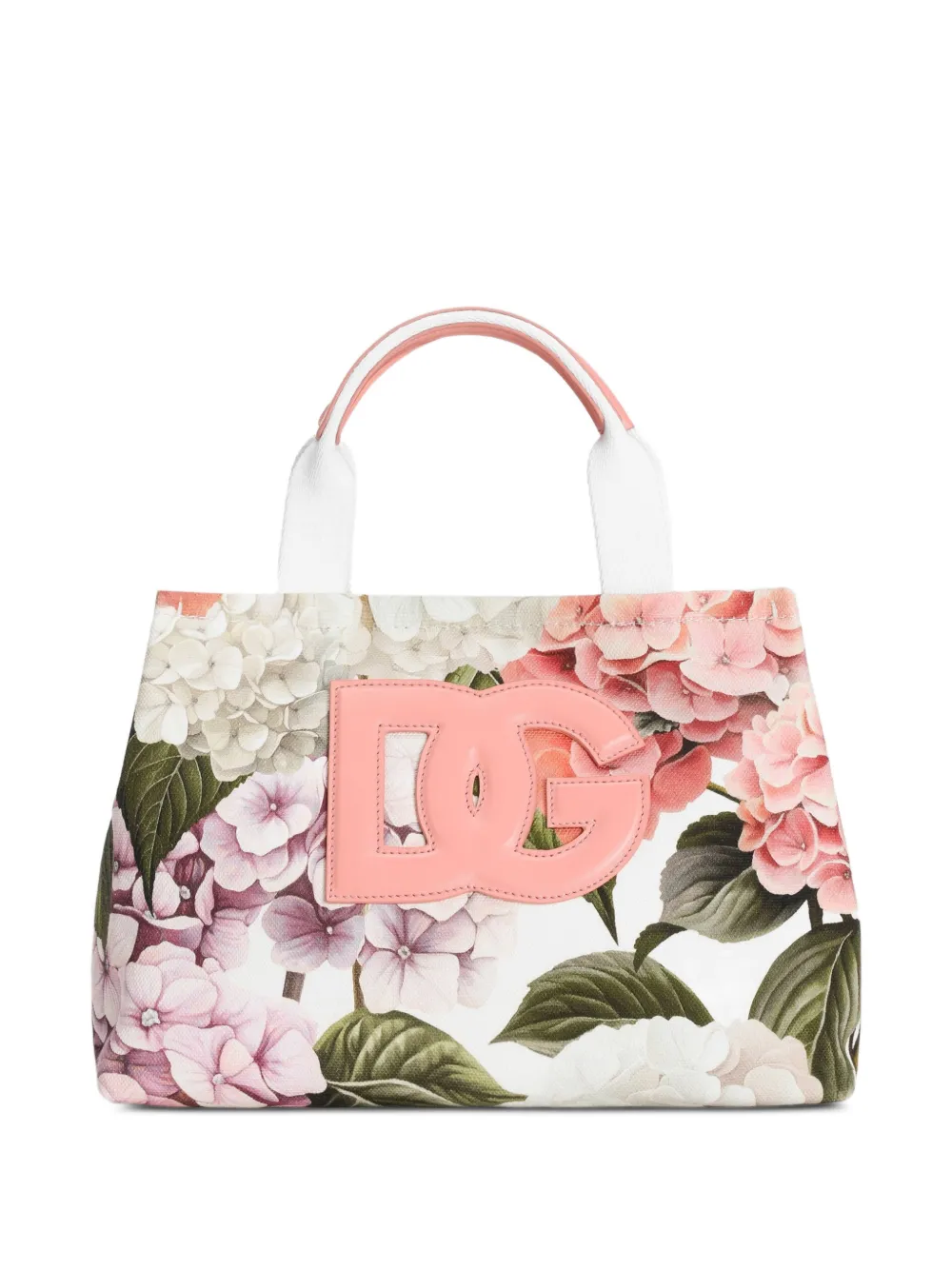 Dolce & Gabbana Kids hydrangeas-print canvas tote bag - Bianco