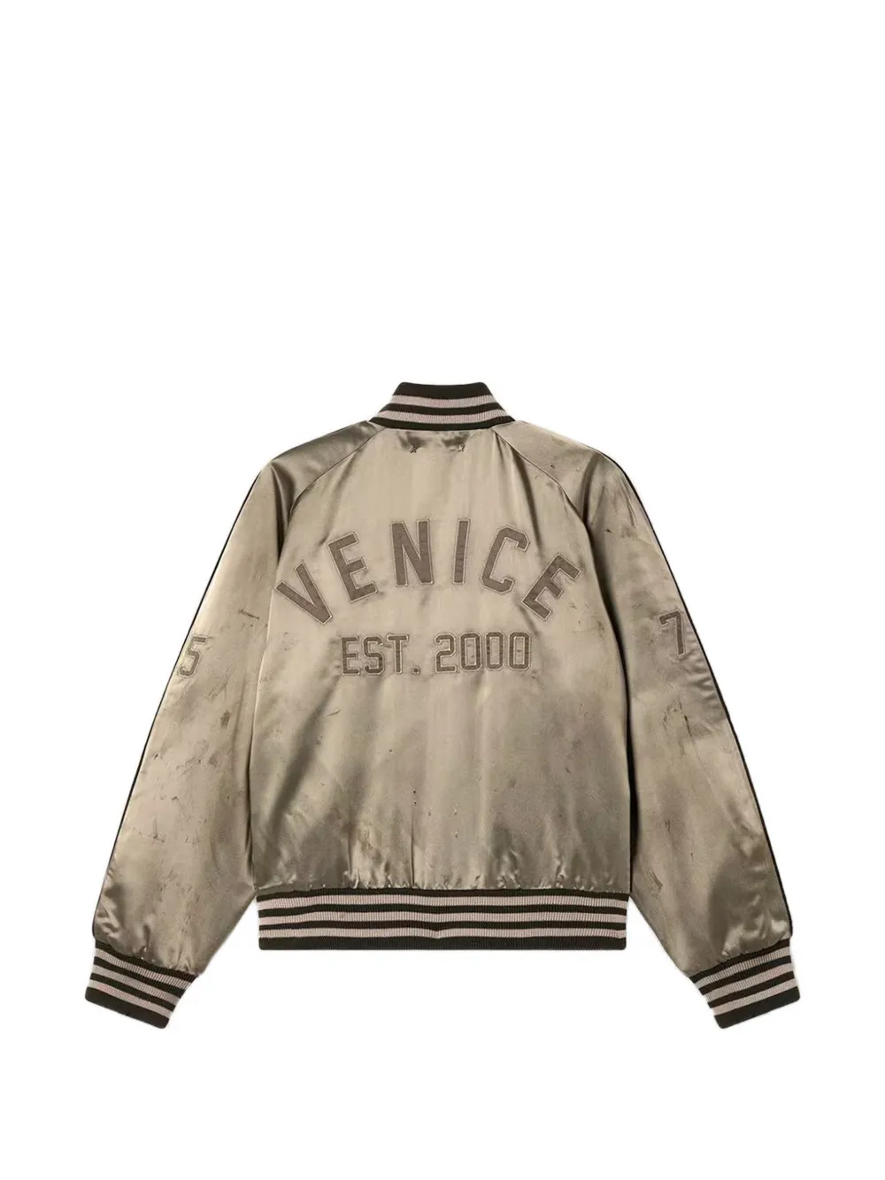 Golden Goose Gestreept bomberjack met lange mouwen Beige