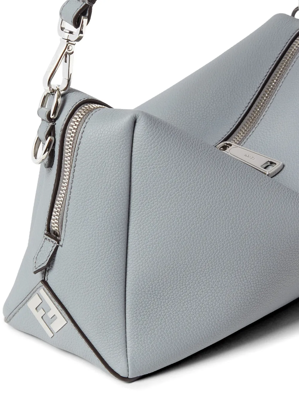 FENDI Medium Lui leren messengertas Grijs