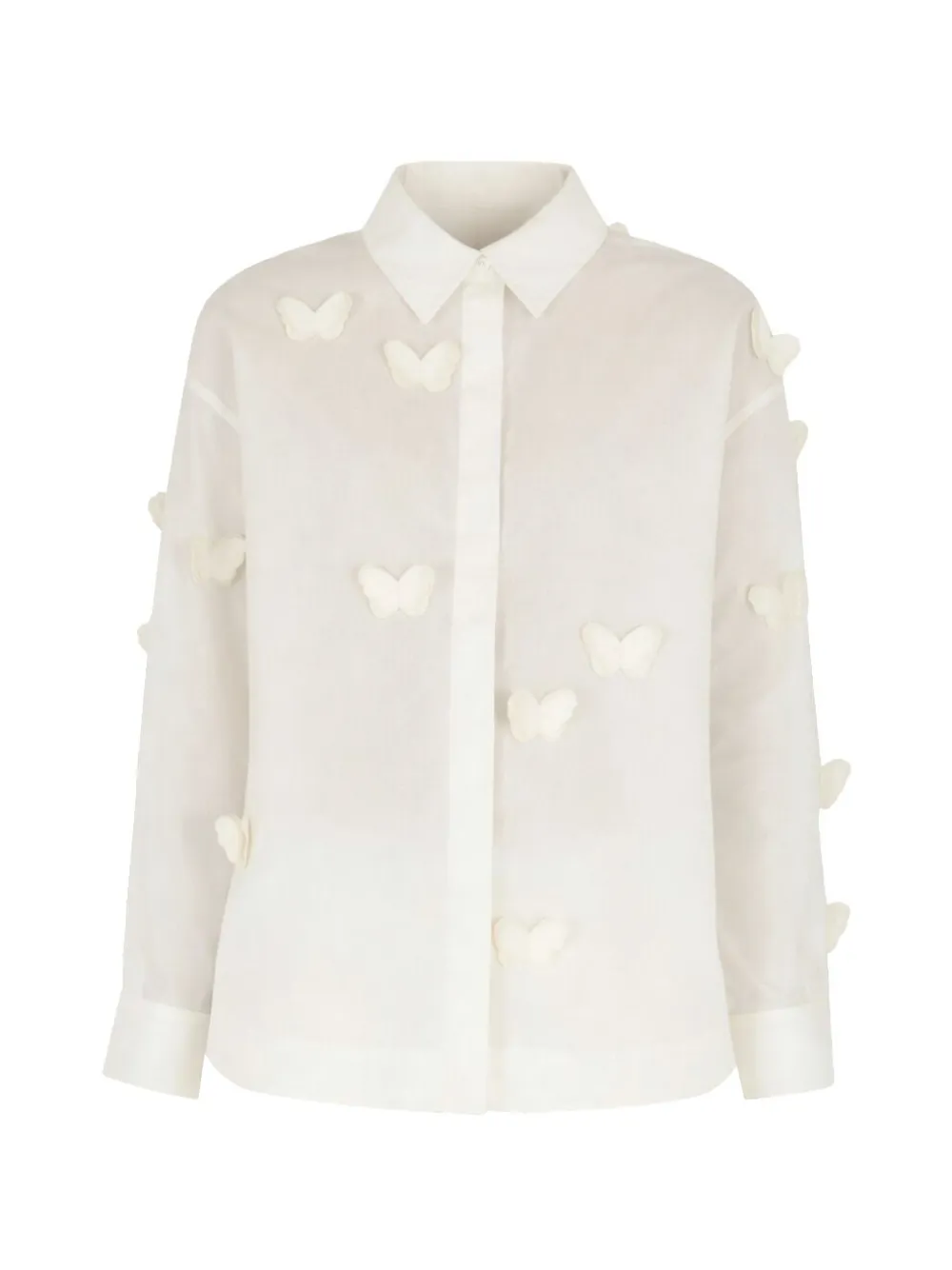 FARM Rio butterfly fringe shirt - Bianco