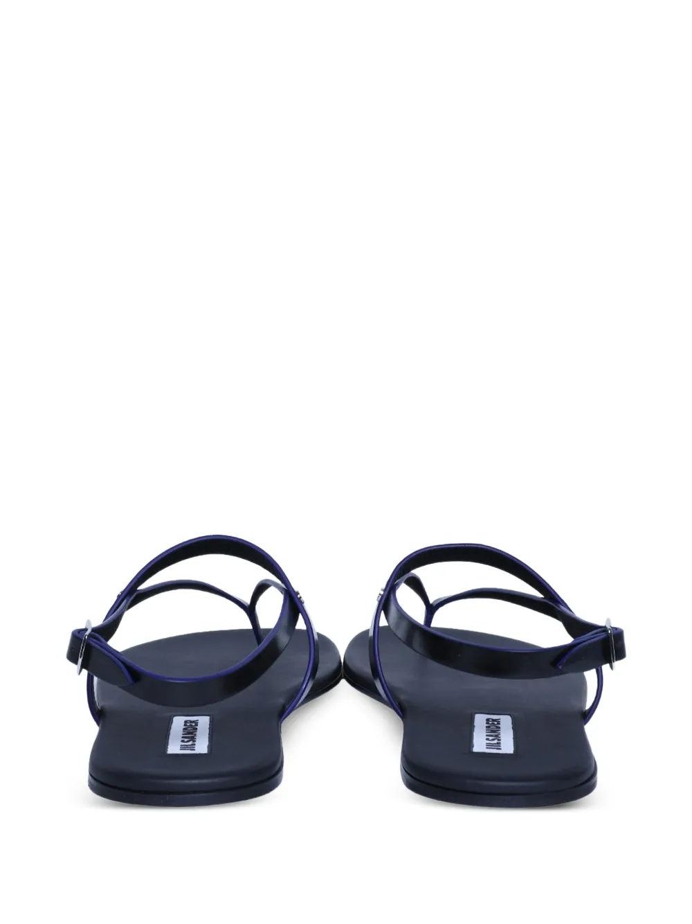 Jil Sander buckle-strap flat sandals Zwart