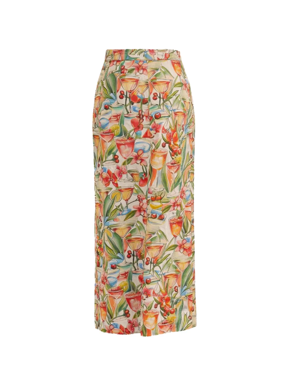 FARM Rio Gelaagde rok met bloemenprint Beige