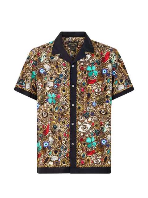 Camilla Nazar Nirvana short-sleeve camp-collar shirt
