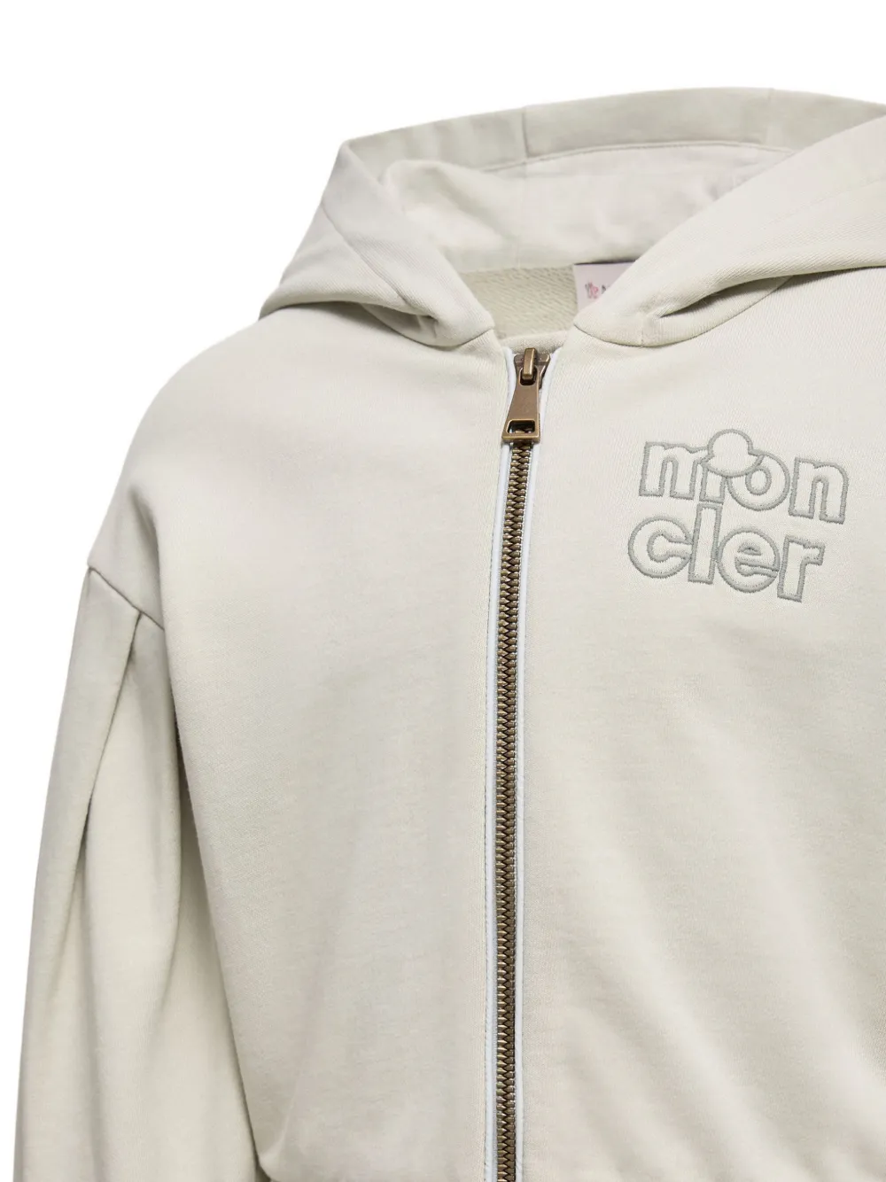 Moncler Enfant Hoodie met rits Beige
