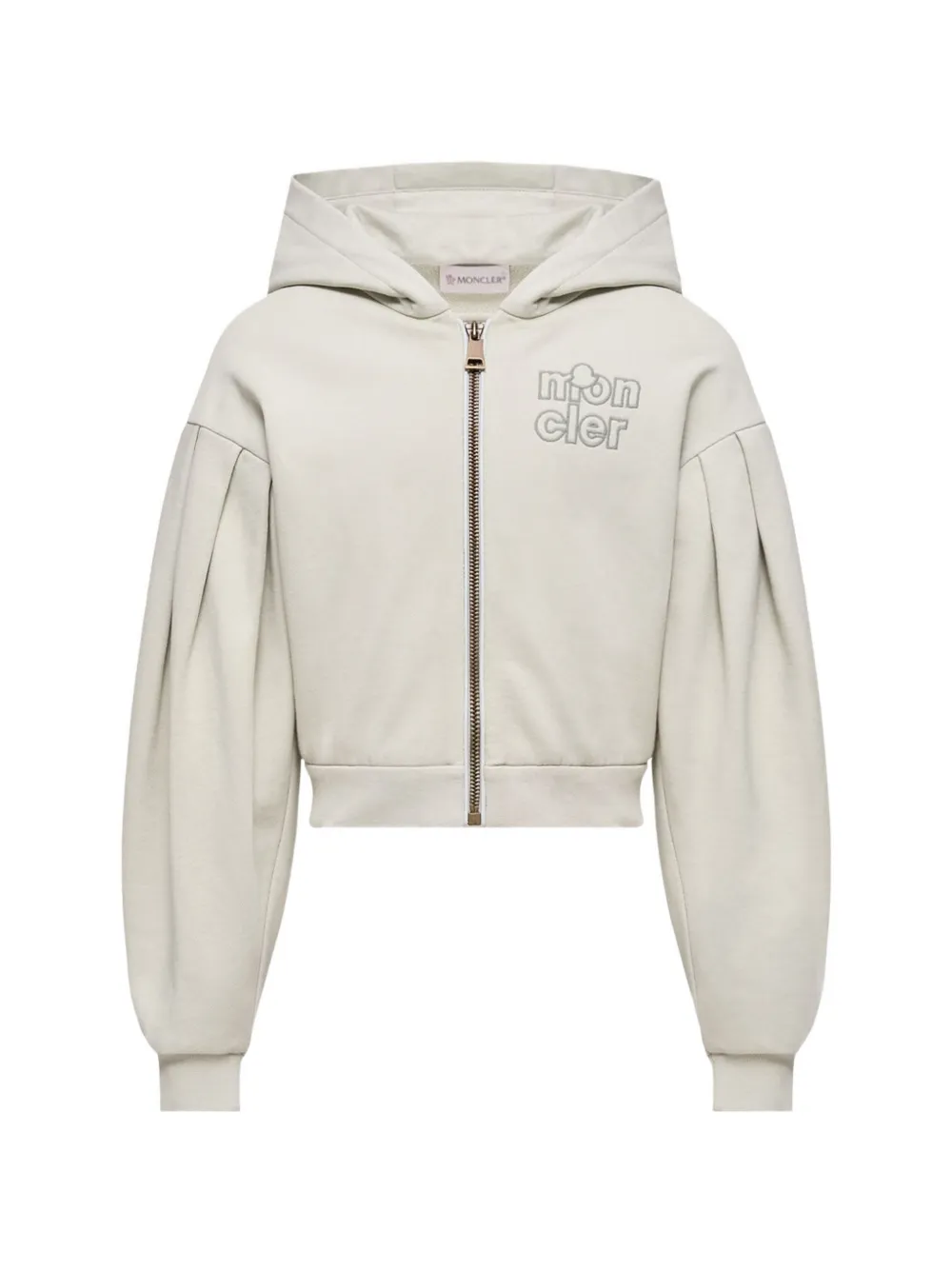 Moncler Enfant Hoodie met rits Beige