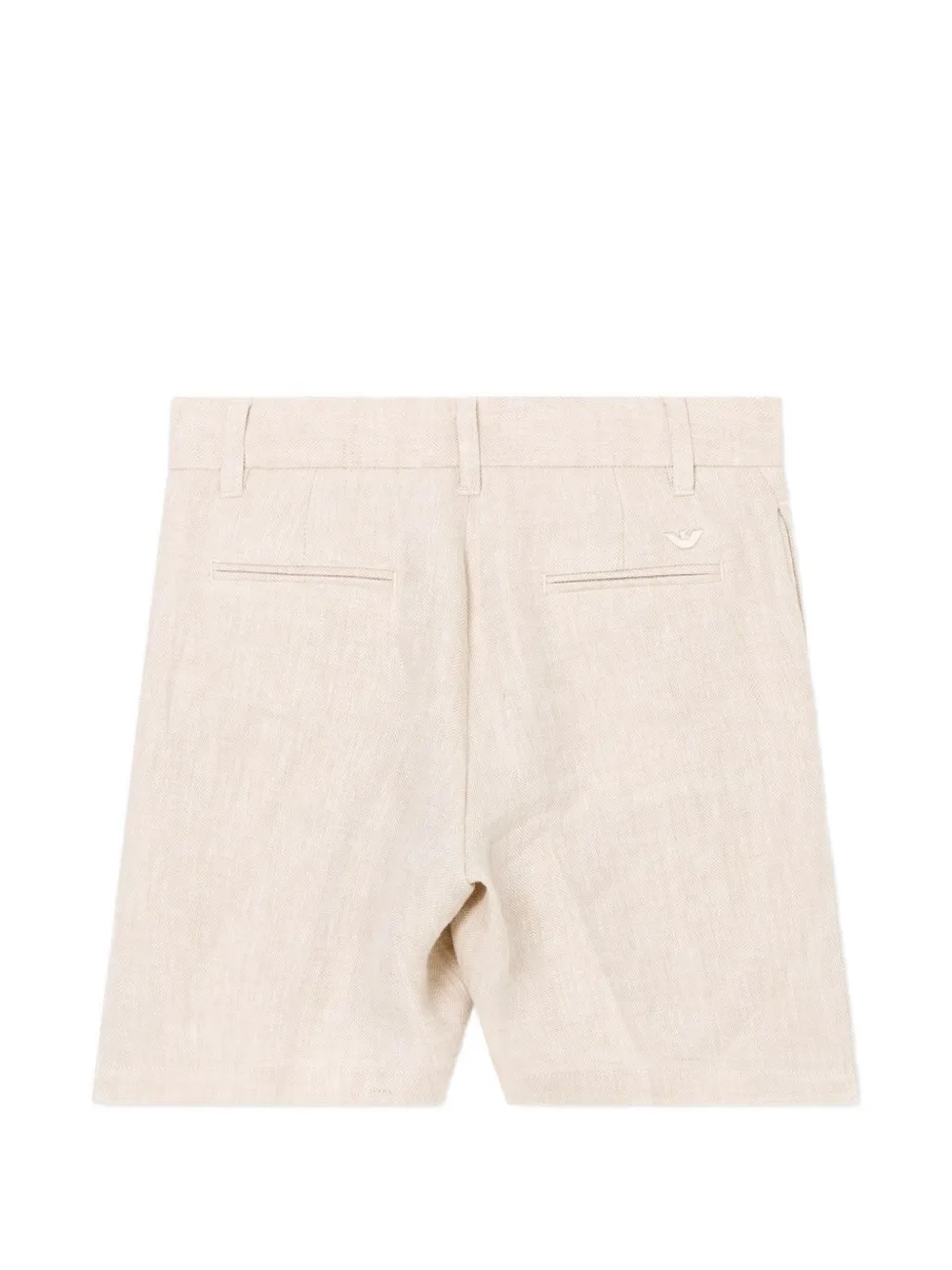 Emporio Armani Kids Shorts met visgraat patroon Beige