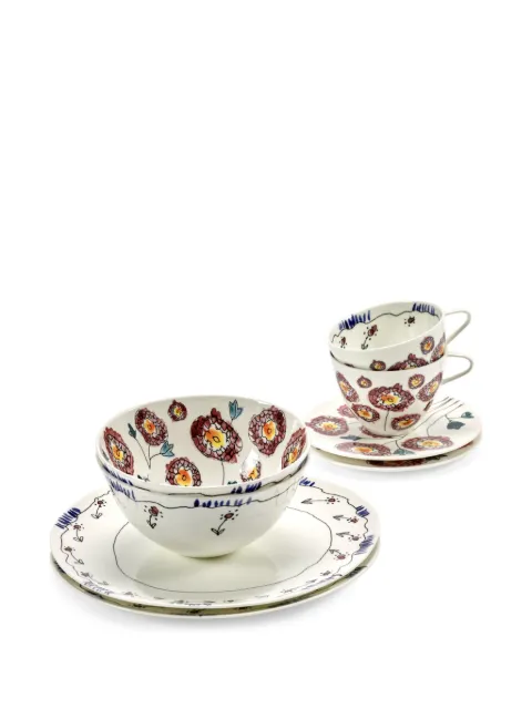 Serax floral-motif dinner set (6 pieces)