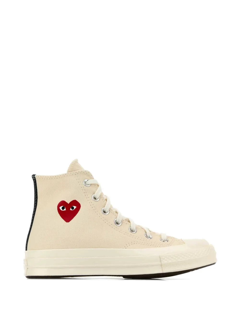 Comme Des Garçons Play x Converse lace-up heart-logo sneakers Beige