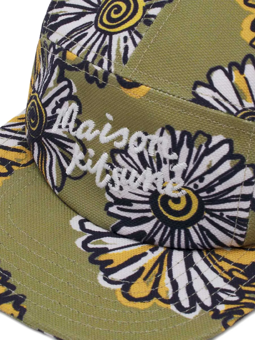 Maison Kitsuné Honkbalpet met bloemenprint Groen