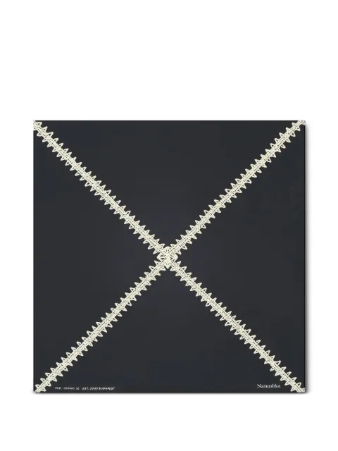 Nanushka crochet silk scarf