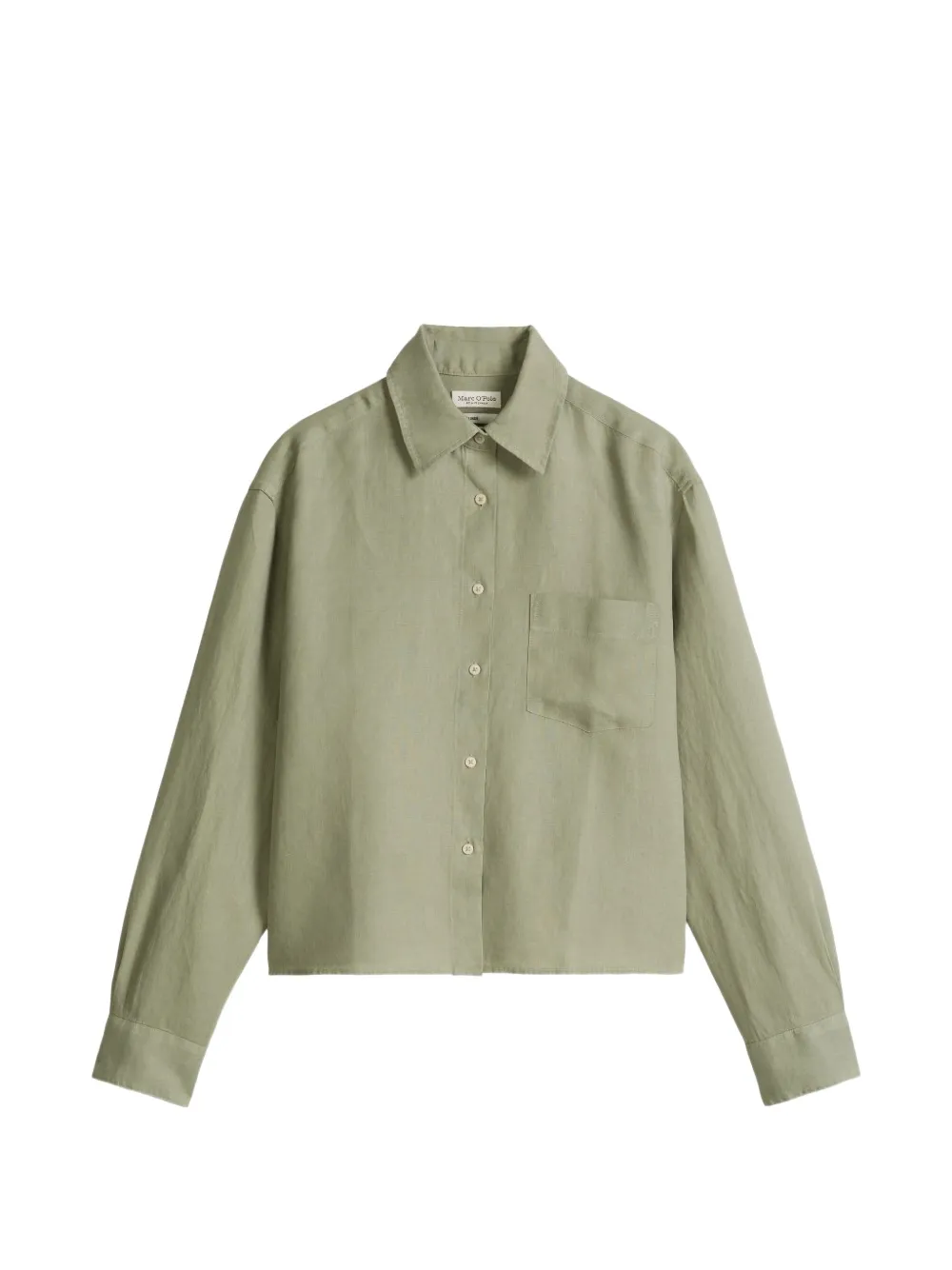 Marc O'Polo chest-pocket long-sleeve shirt - Verde