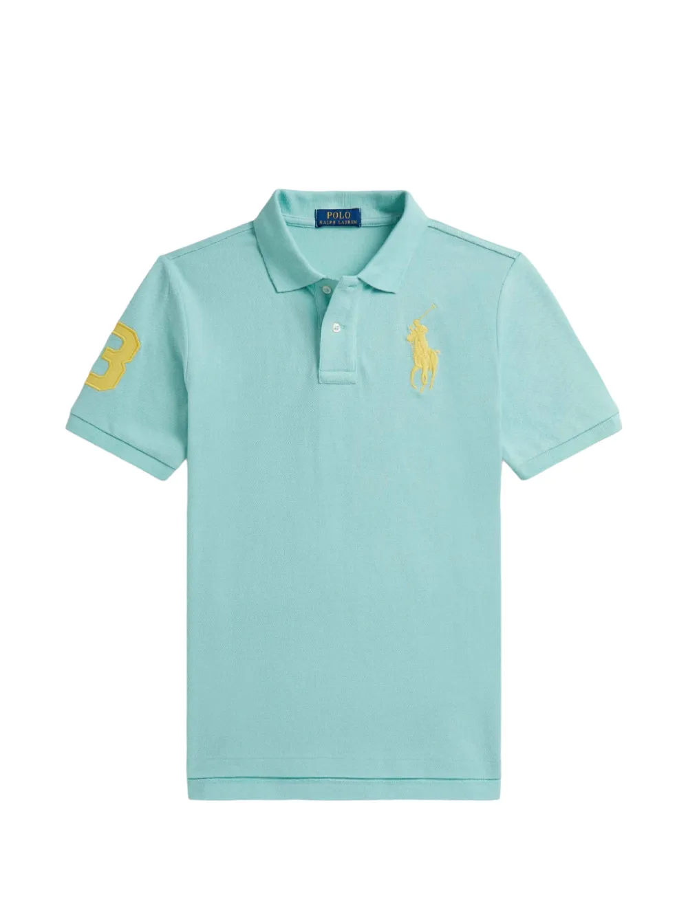 POLO RALPH LAUREN KIDS sleeve-detail short-sleeve polo - Blu