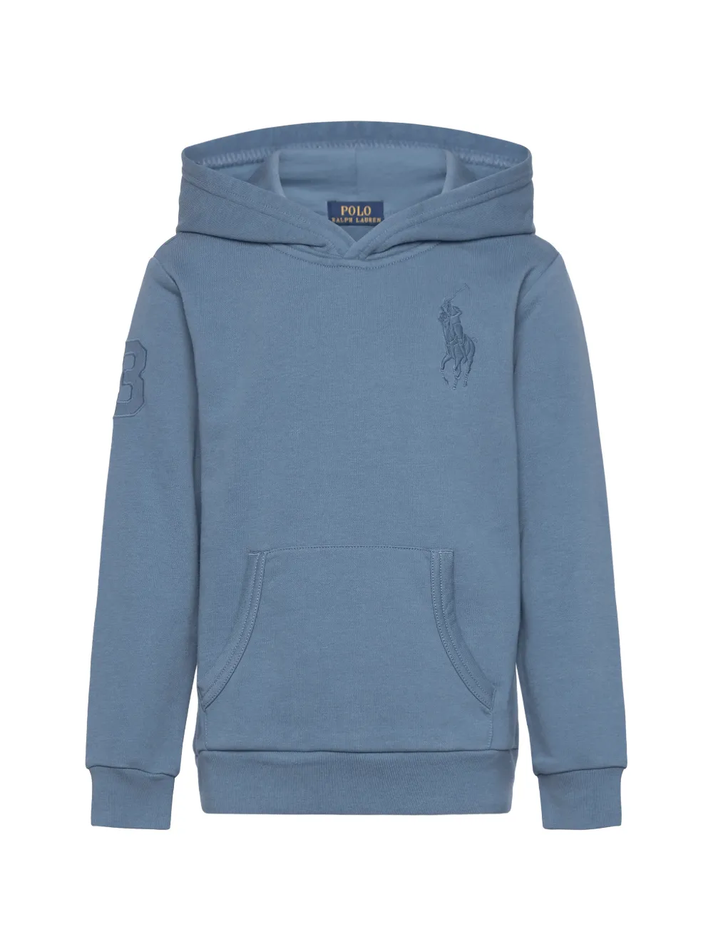 POLO RALPH LAUREN KIDS logo-embroidery hoodie - Blu