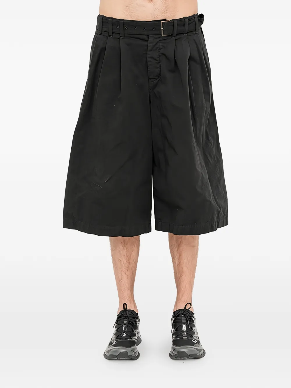 The Viridi-Anne belted bermuda shorts - Nero