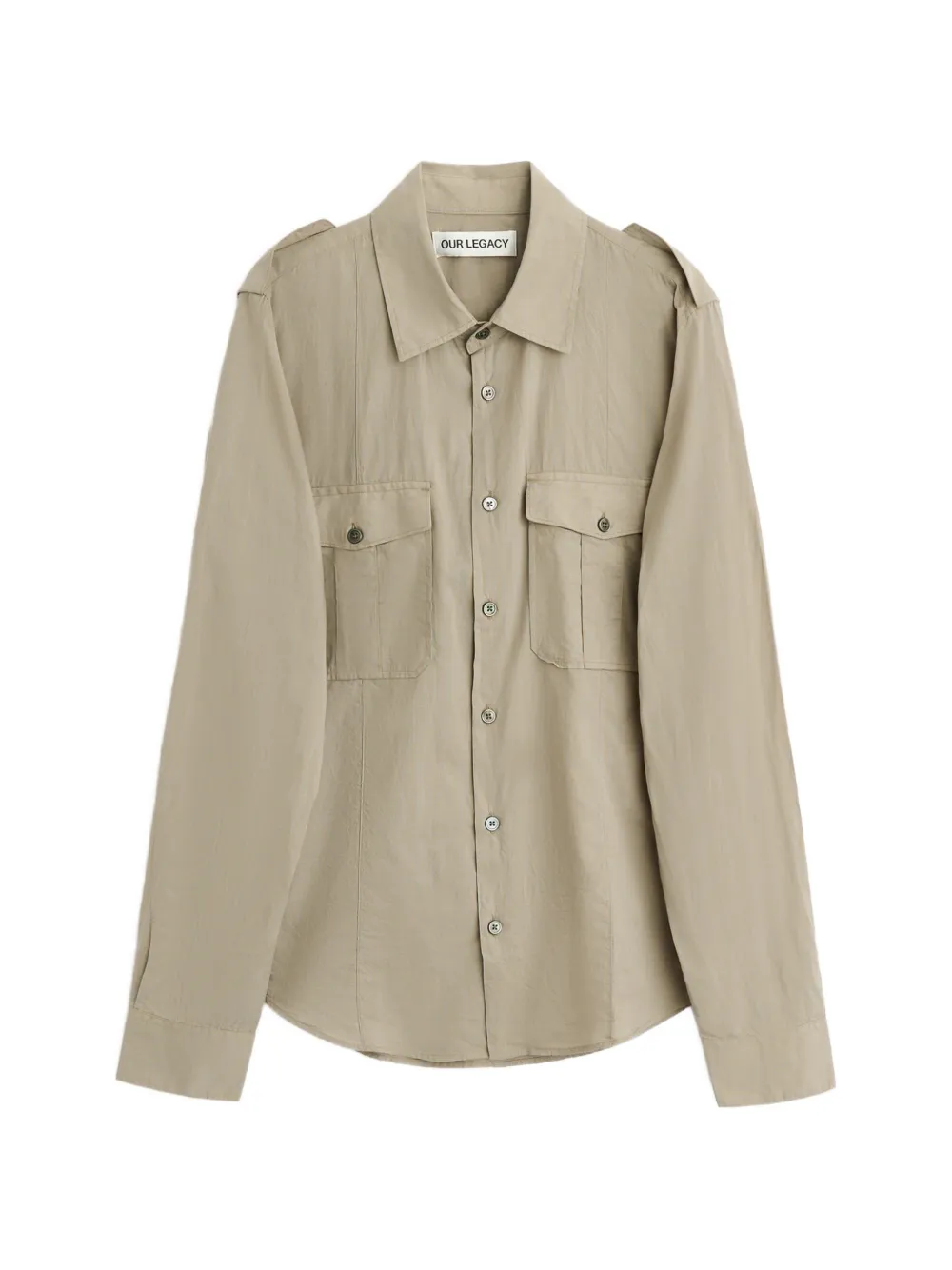 OUR LEGACY Geruit overhemd Beige