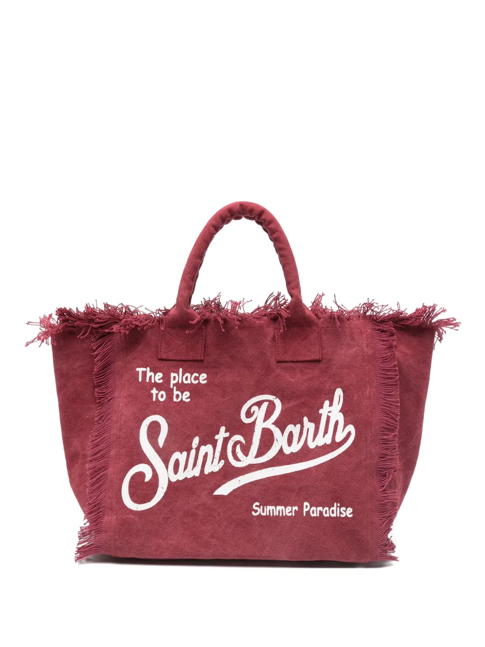 MC2 Saint Barth Vanity fringed logo-print tote bag · OS