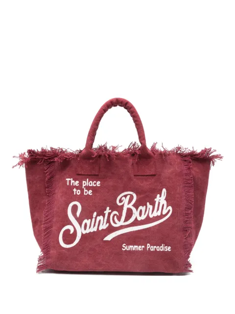 MC2 Saint Barth Vanity fringed logo-print tote bag