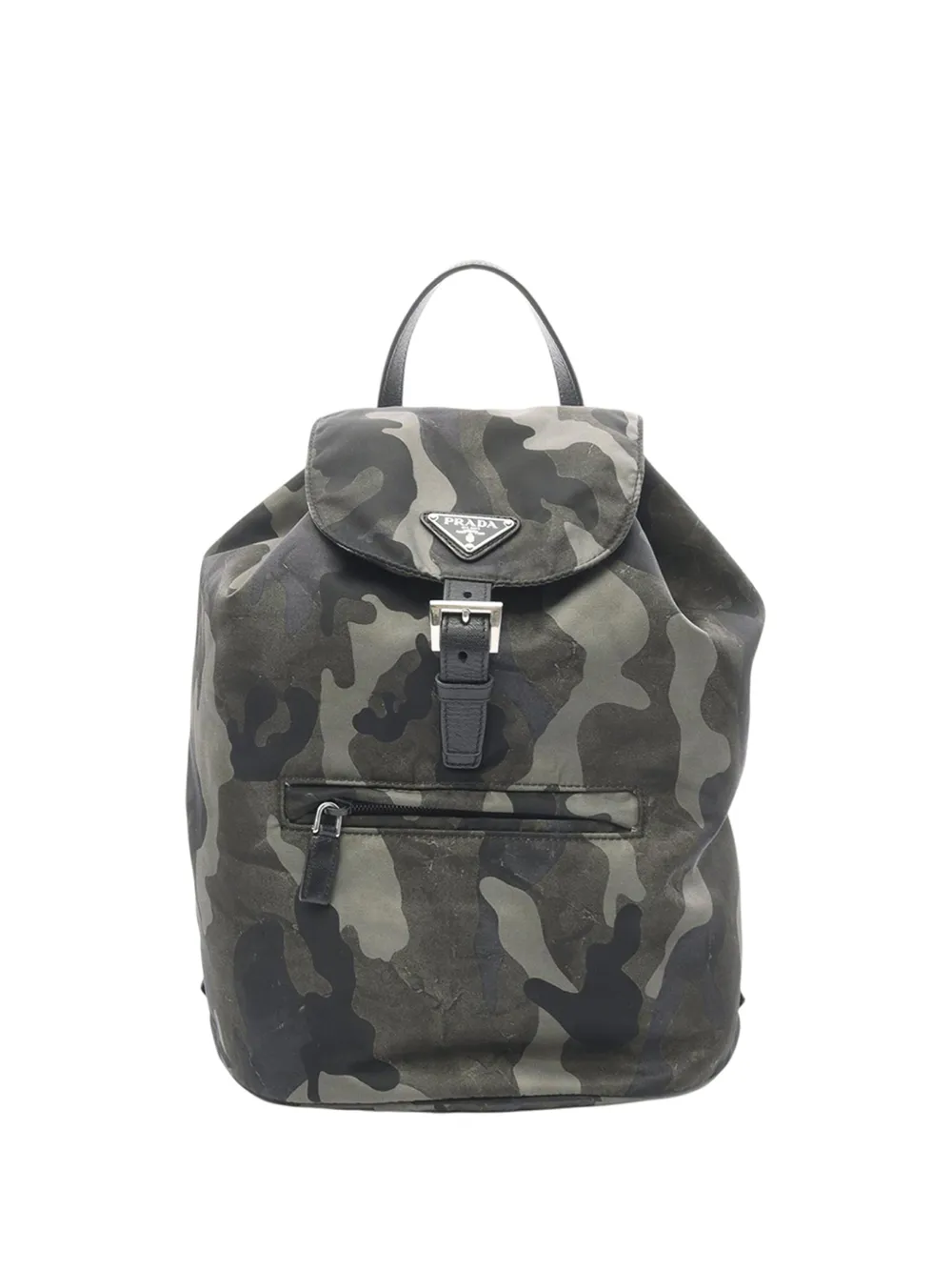 Prada Pre-Owned 2013-2026 Tessuto Camouflage Saffiano backpack - Green
