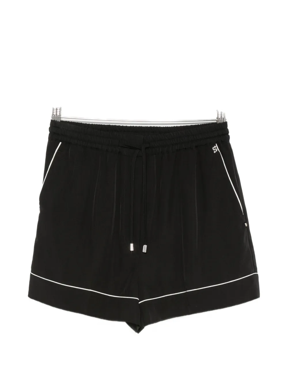 Sportmax piped drawstring shorts - Black