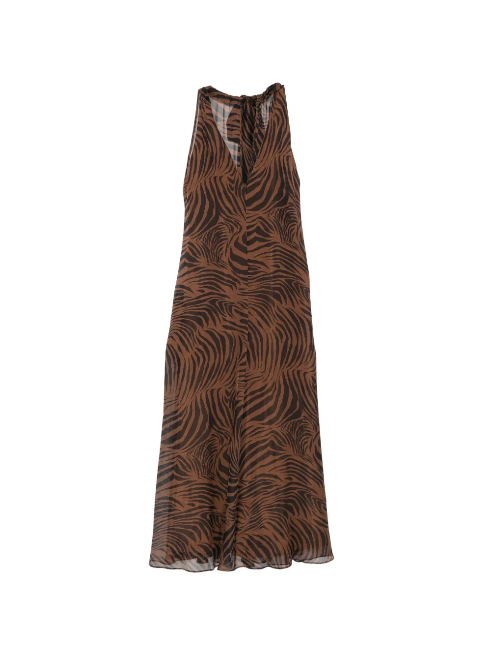 Max Mara zebra-print maxi dress - Brown