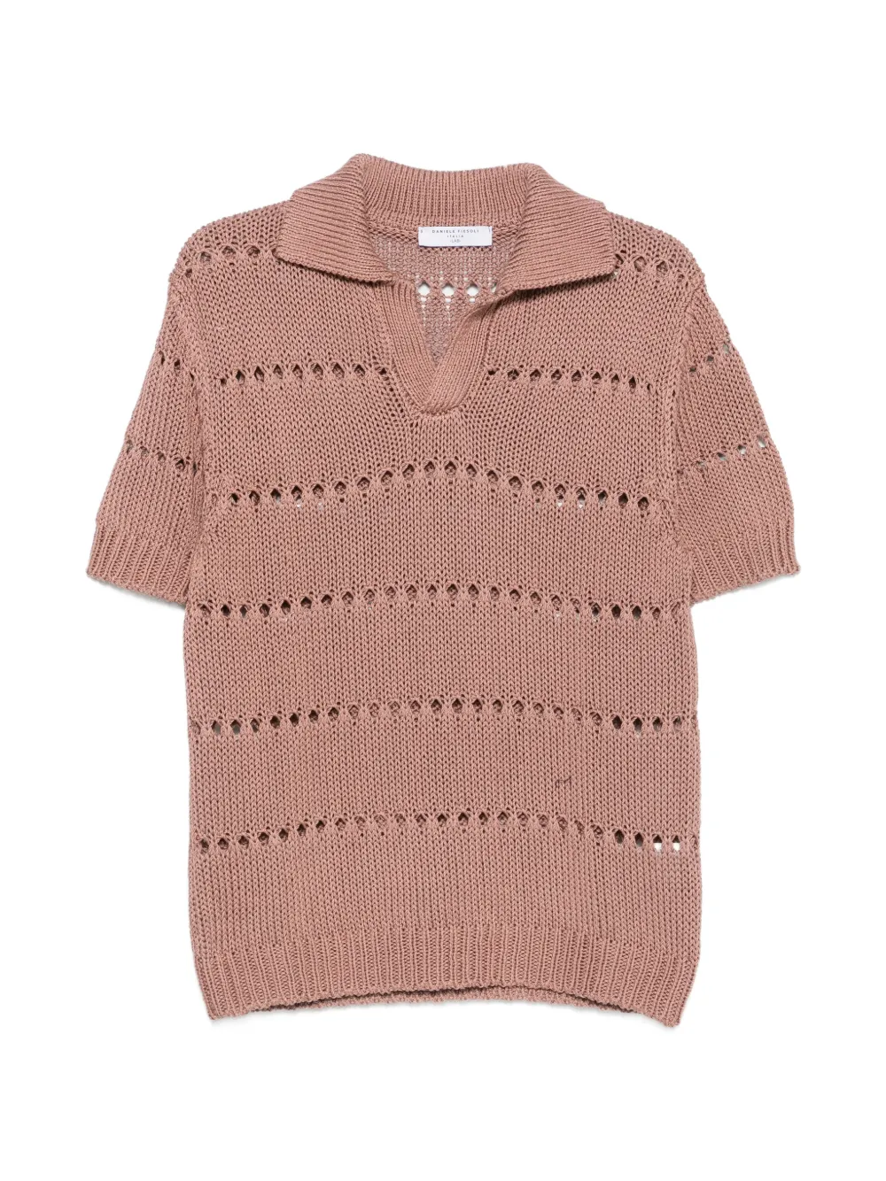 Daniele Fiesoli short-sleeve open-knit T-shirt - Rosa
