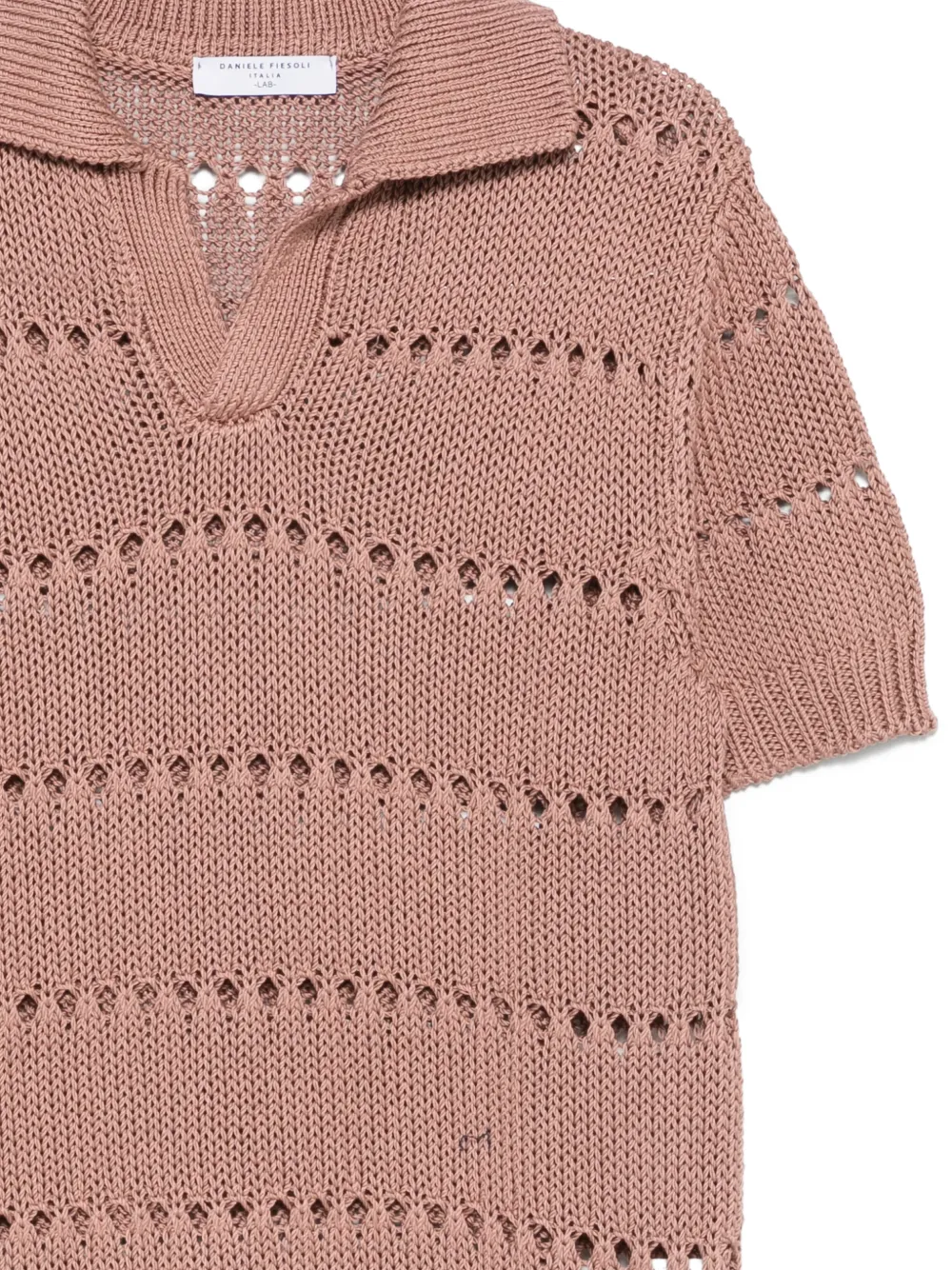 Daniele Fiesoli Opengebreid T-shirt met korte mouwen Roze