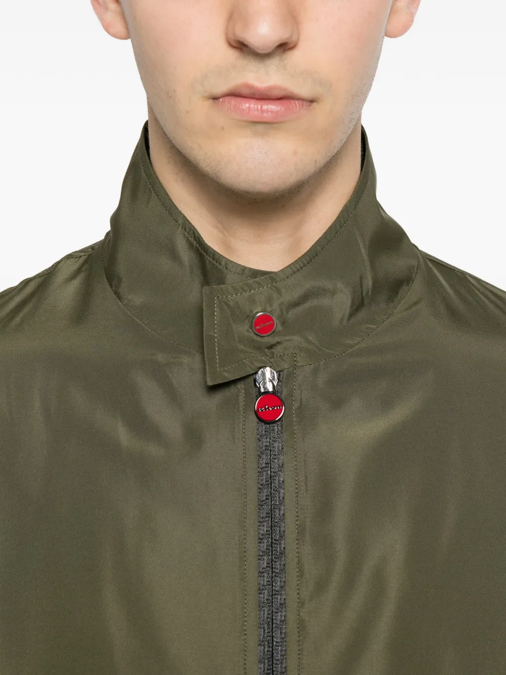 Kiton Bomberjack met rits Groen