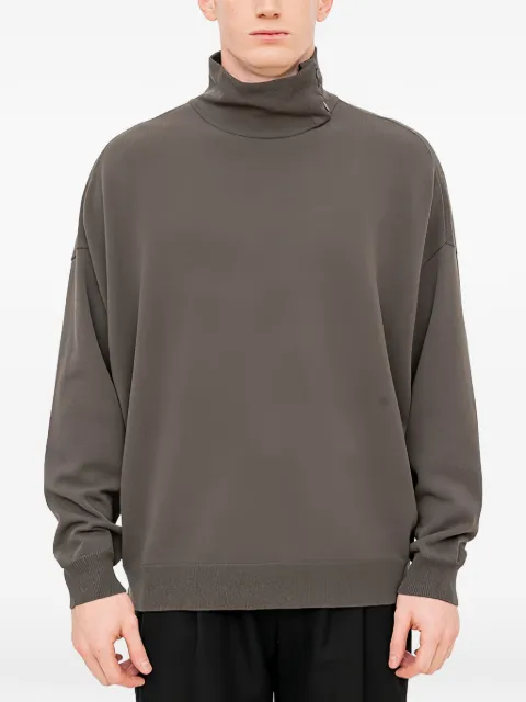 Devoa buttoned high-neck sweater