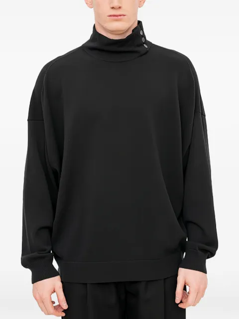 Devoa buttoned high-neck sweater