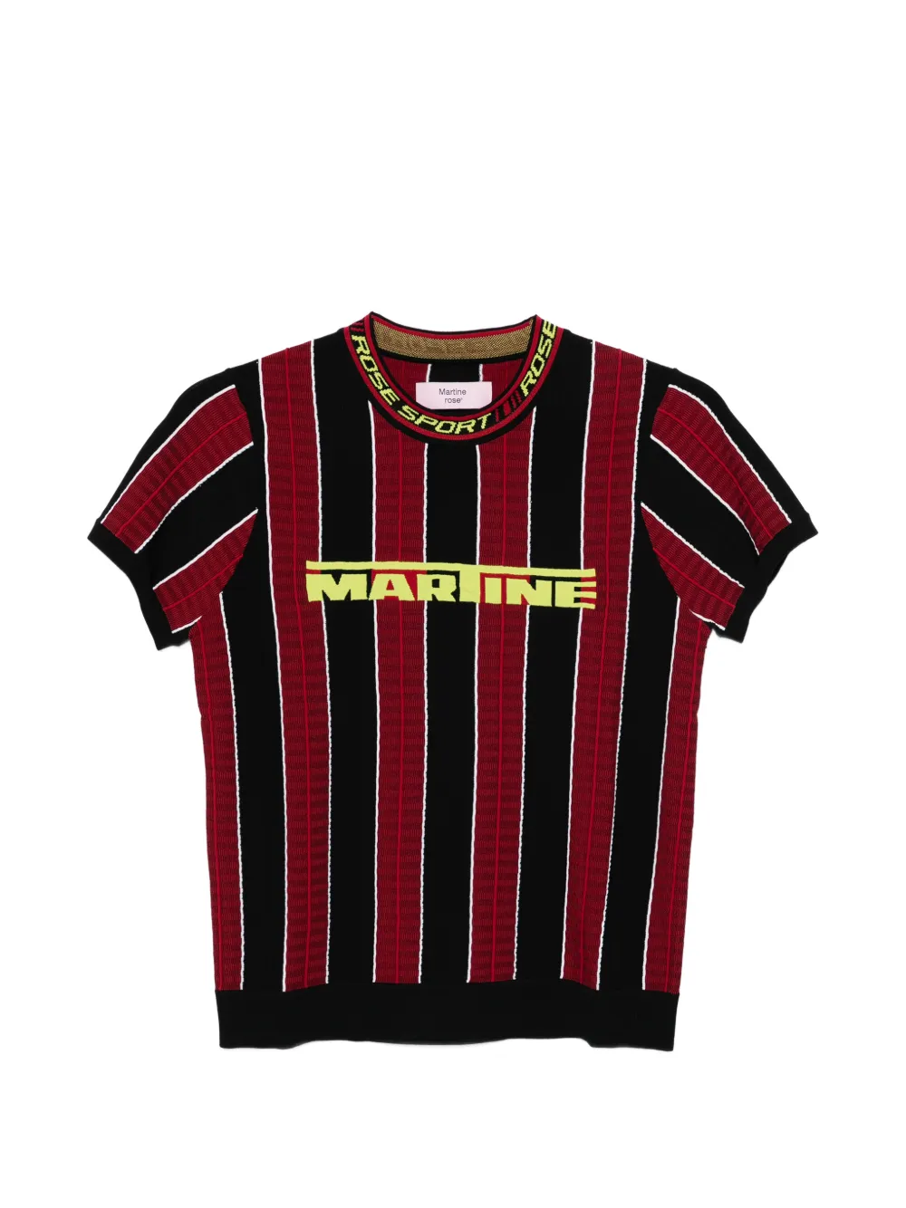Martine Rose striped logo T-shirt - Nero