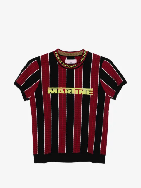 Martine Rose t-shirt rayé à logo