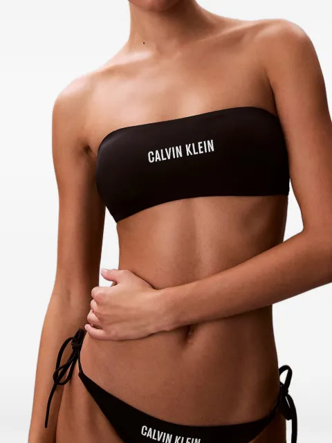 Calvin Klein logo-print bandeau bikini