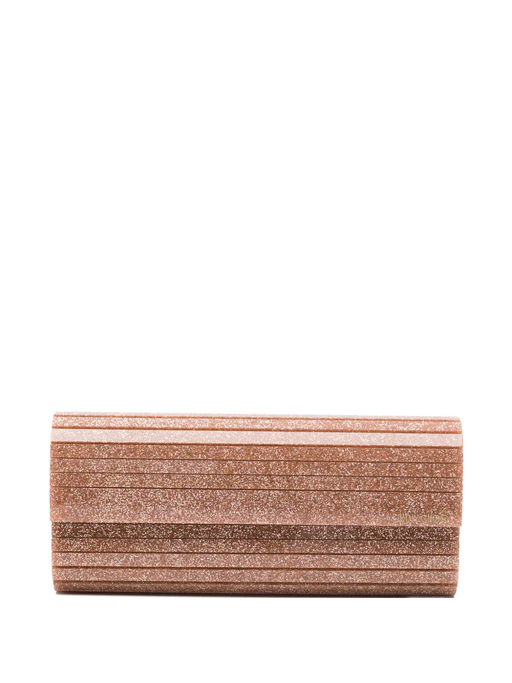 Jimmy Choo Sweetie glitter-effect clutch bag - Rosa