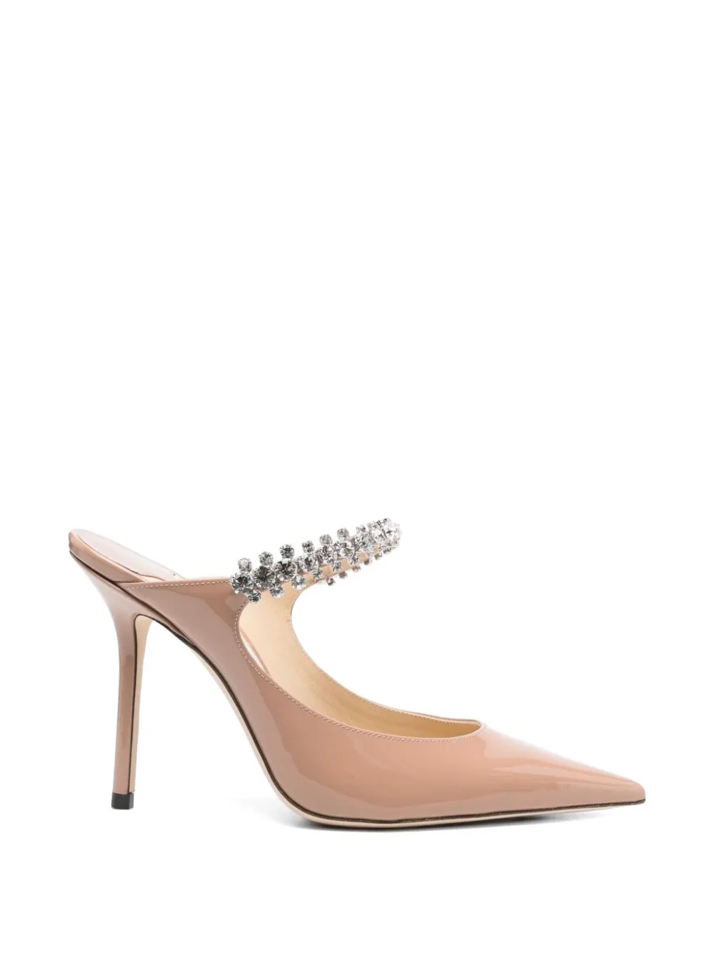 Jimmy Choo Bing crystal-embellished mules Beige