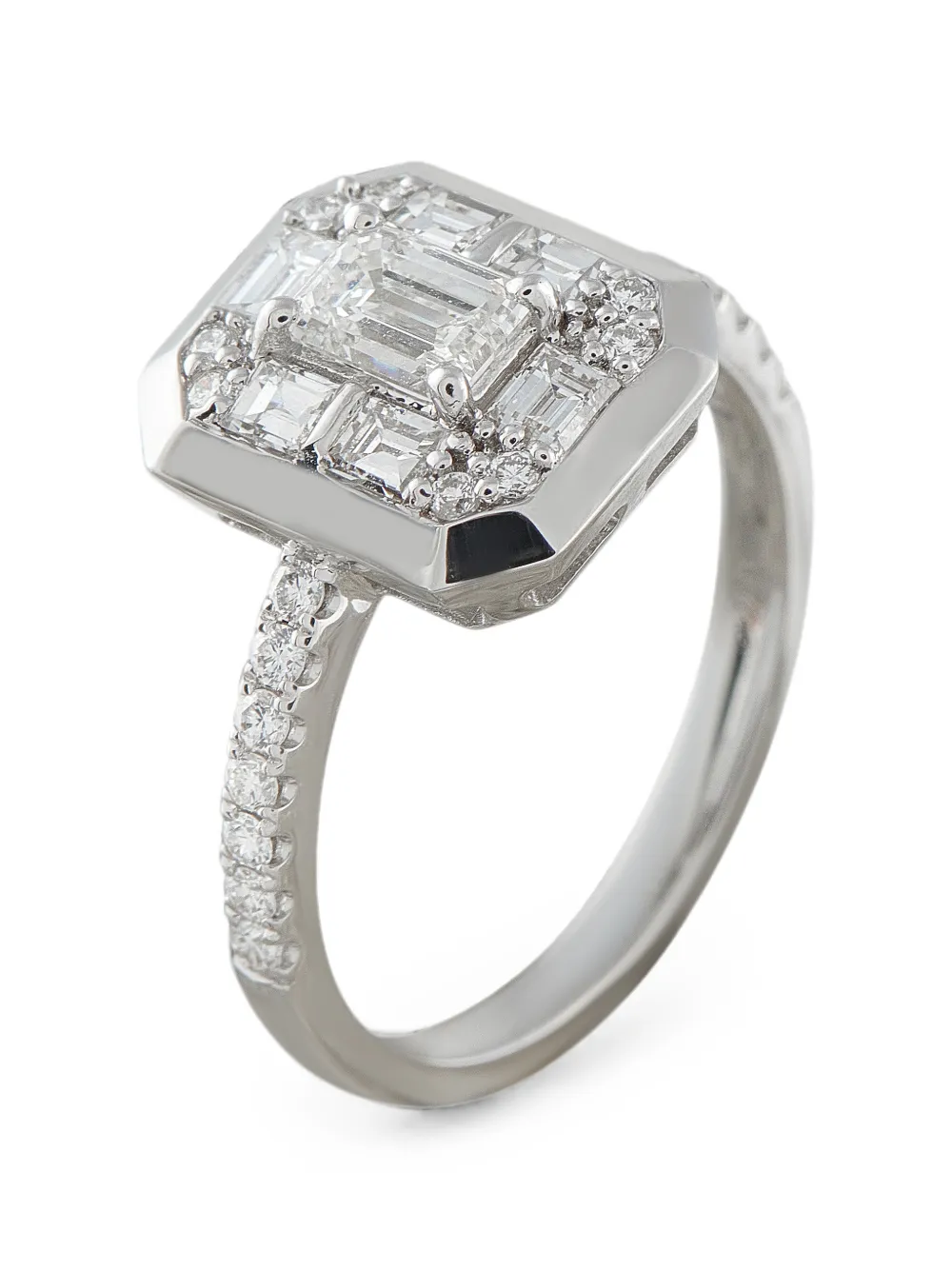 LB Exclusive multi-cut diamond ring - Argento