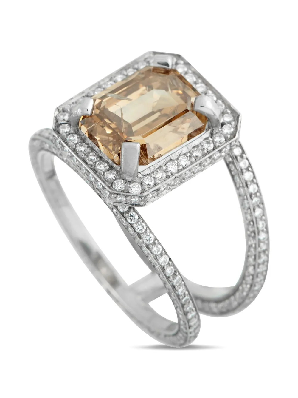 LB Exclusive diamond split ring - Argento