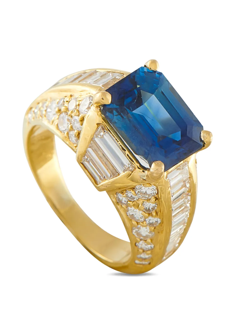 LB Exclusive 18K yellow gold diamond and sapphire ring - Oro