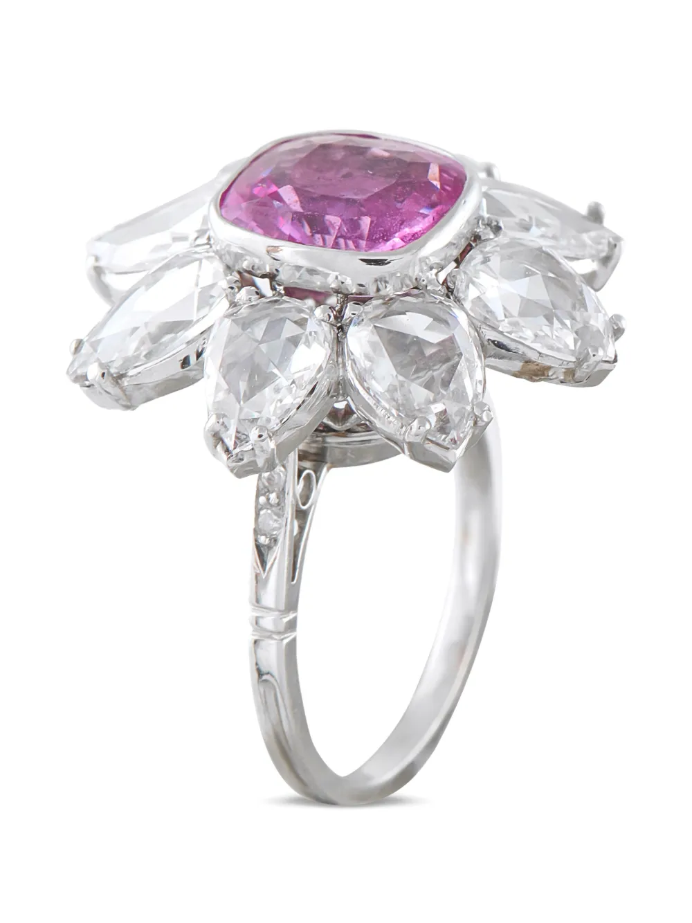 LB Exclusive platinum sapphire and diamond ring - Argento