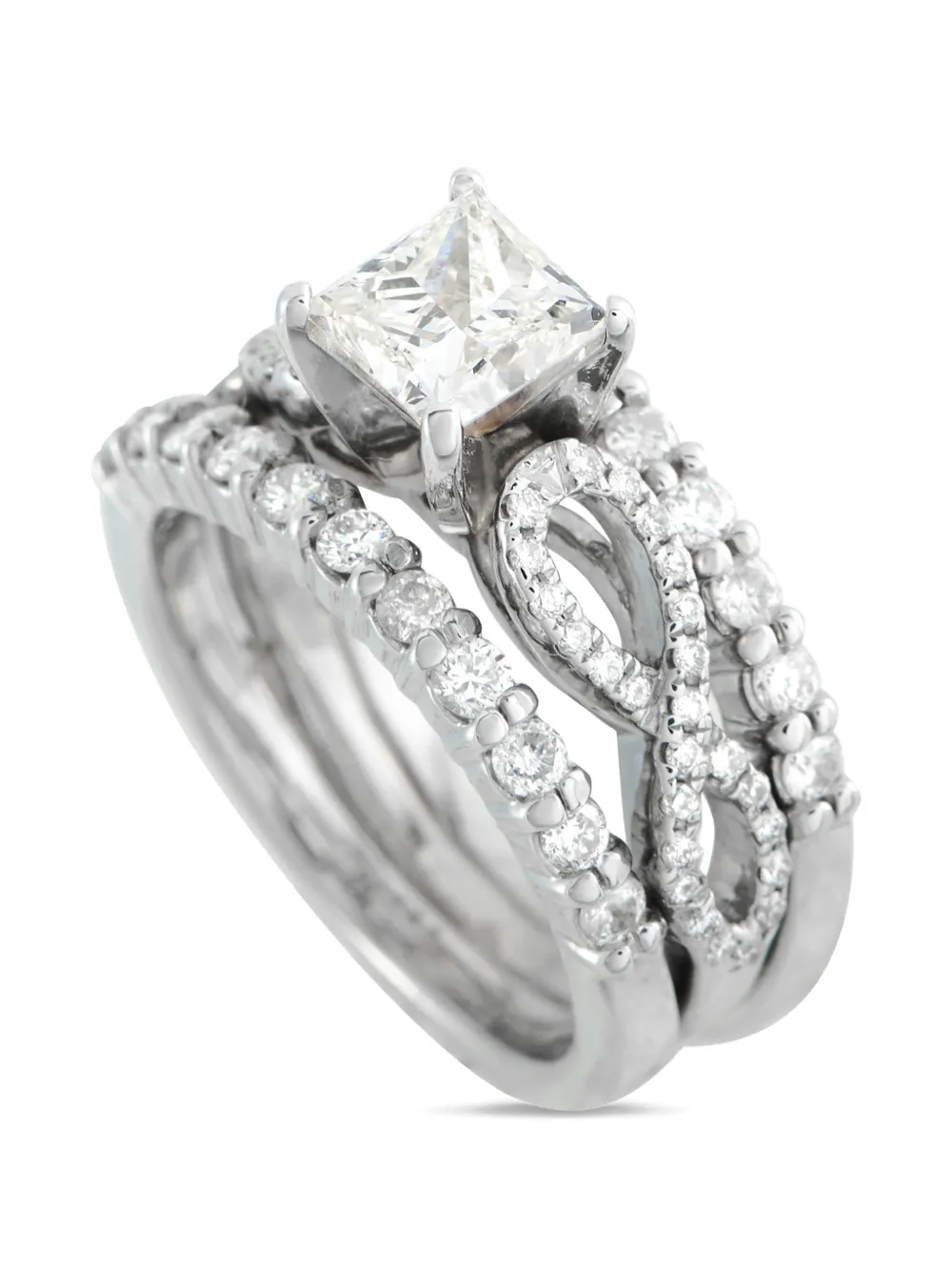 LB Exclusive 14K white gold diamond ring - Argento