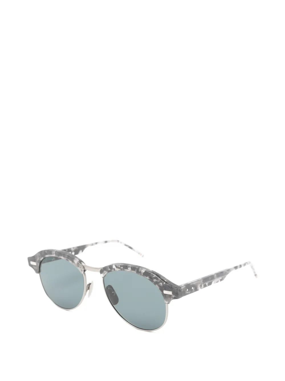 Thom Browne Eyewear Zonnebril met rond montuur Grijs
